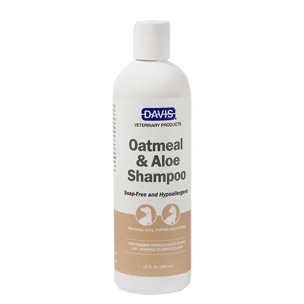Davis Oatmeal & Aloe Shampoo ДЕВІС ВІВСЯНЕ БОРОШНО З АЛОЕ гіпоалергенний шампунь для собак і котів, концентрат — фото 1