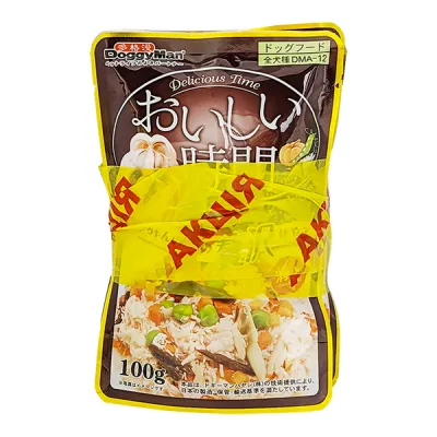 Вологий корм для собак 4х100г DoggyMan Low Fat Chicken & Tuna, Bonito