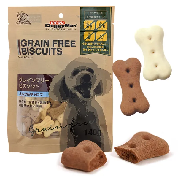 DoggyMan Biscuits Milk Carob ДОГГІМЕН БІСКВІТ МОЛОКО КЕРОБ беззернове печиво, ласощі для собак — фото 1