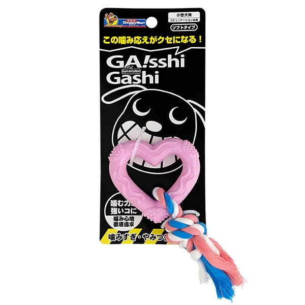 Жевательная игрушка для собак DoggyMan Chew Toy Heart with Rope сердце с веревкой — фото 1