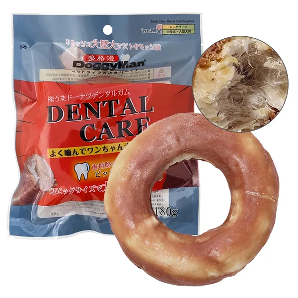 Жевательное лакомство для собак Кольцо для чистки зубов Beef & Duck Doughnut DoggyMan Dental Care — фото 1