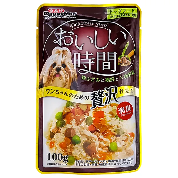 DoggyMan Low Fat Chicken & Liver консервы для собак в желе, влажный корм, пауч 100 г — фото 1