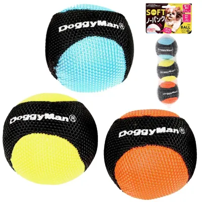 DoggyMan Soft Ball ДОГГІМЕН М’ЯКИЙ М’ЯЧ З НАПОВНЮВАЧЕМ іграшка для собак, набір 3шт