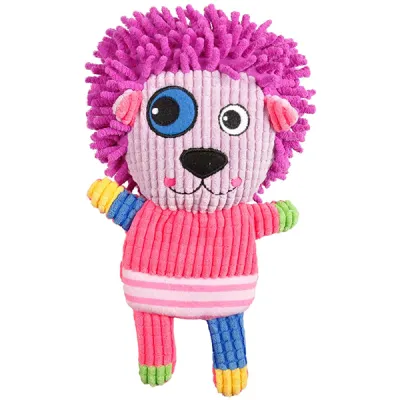 Flamingo Corduroy Lion ФЛАМІНГО ВЕЛЬВЕТОВИЙ ЛЕВ м’яка іграшка з пищалкою для собак
