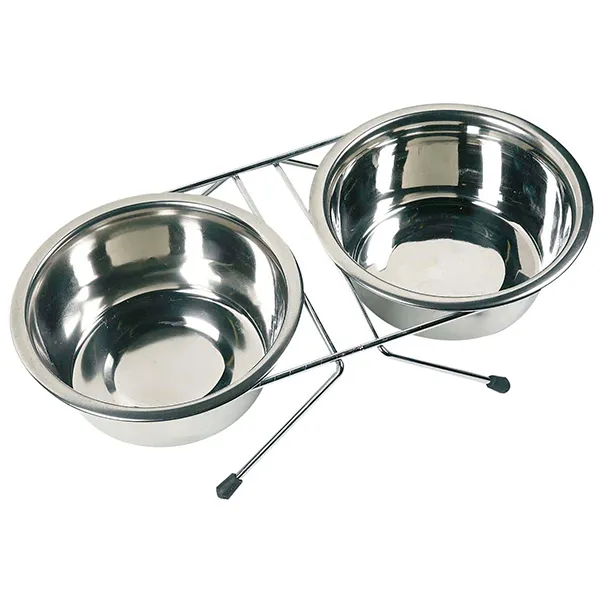 Flamingo Dinner Set 2 миски на подставке для собак — фото 1