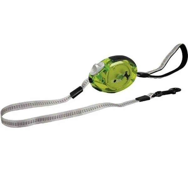 Поводок-рулетка для собак, светоотражающий, Flamingo Dogx2GO Belt Glassy S — фото 1