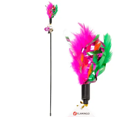 Flamingo Feather Stick ФЛАМІНГО ПІР’Я дражнилка з пір’ям, іграшка для котів