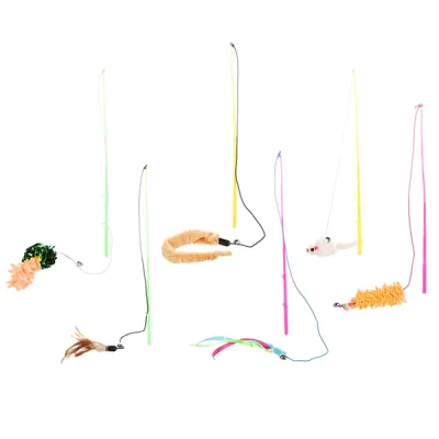 Flamingo Fishing-Rod ФЛАМІНГО вудка дражнилка з іграшкою, іграшка для котів