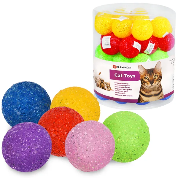 Flamingo Glitter Ball ФЛАМІНГО БЛИСКУЧИЙ М’ЯЧ іграшка для котів — фото 1