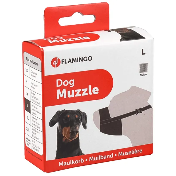 Flamingo Muzzle Nylon ФЛАМІНГО НЕЙЛОН намордник для собак порід лабрадор, доберман, ретрівер — фото 1