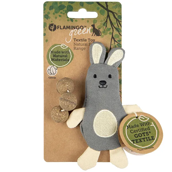 Игрушка для кошек экологичная с кошачьей мятой Flamingo Natural Fun Rabbit — фото 1