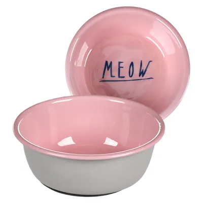 Flamingo Nell Round ФЛАМІНГО НЕЛЛ КРУГЛА емальована миска для котів