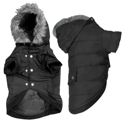 Куртка з капюшоном для собак Flamingo Polar Black