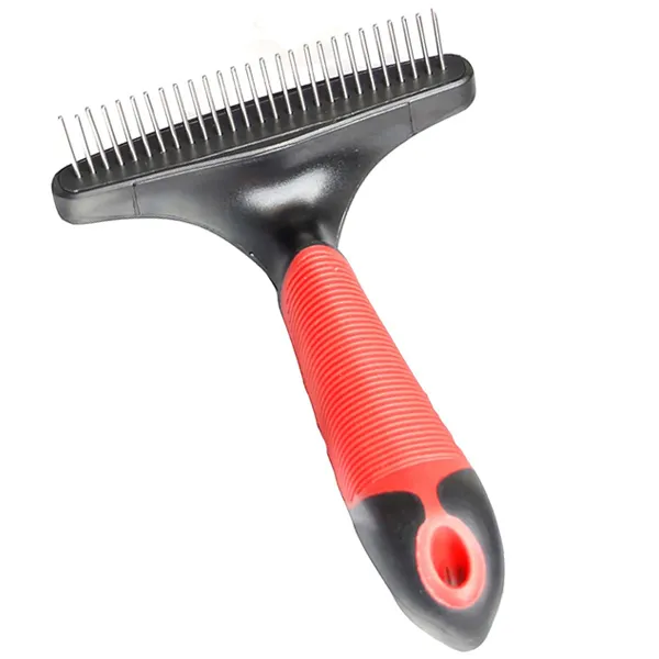Flamingo Rake Rotating Teeth ФЛАМИНГО ГРАБЛИ ОДНОРЯДНЫЕ зубцы, вращающиеся, гребень для собак с длинной, жесткой, кудрявой шерстью — фото 1