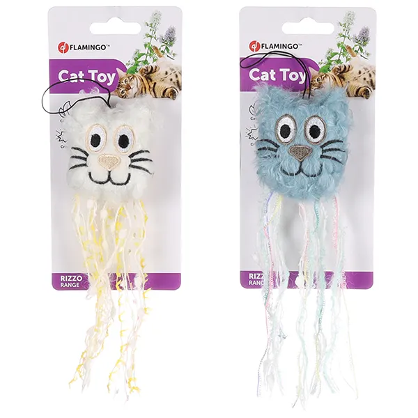 Flamingo Rizzo Cat Head ФЛАМІНГО РІЦЦО ГОЛОВА КОТА шурхотлива іграшка з котячою м’ятою для котів — фото 1
