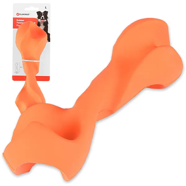 Жевательная игрушка для собак Flamingo Rubber Flexo Twisted Dumbbell — фото 1