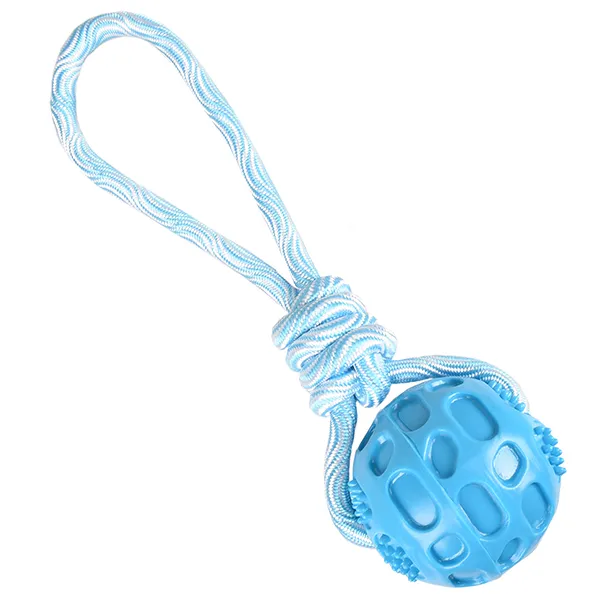 Игрушка для собак Flamingo Rudo Ball With Rope — фото 1