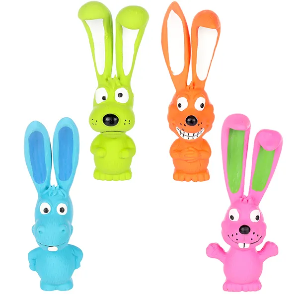 Flamingo Teeta Donkey Dog Fox Rabbit ФЛАМІНГО ТІТА ВІСЛЮК СОБАКА ЛИСИЦЯ КРОЛИК латексна іграшка з пищалкою для собак — фото 1