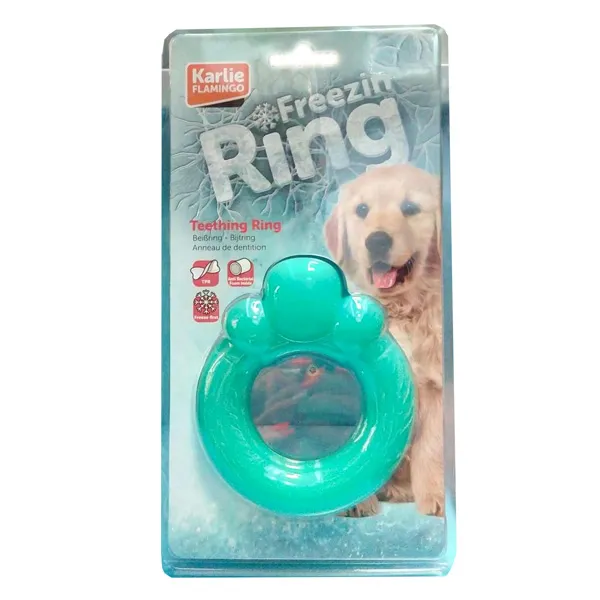 Flamingo Teething Ring ФЛАМІНГО КІЛЬЦЕ ОХОЛОДЖУВАЛЬНЕ для зубів що ріжуться, іграшка для собак — фото 1