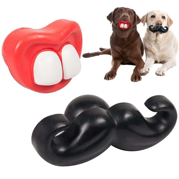 Резиновая игрушка для собак Flamingo Toy Rubber Moustache/Mouth — фото 1