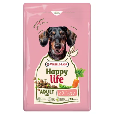 Сухой корм для собак мини-пород с ягненком Happy Life Adult Mini