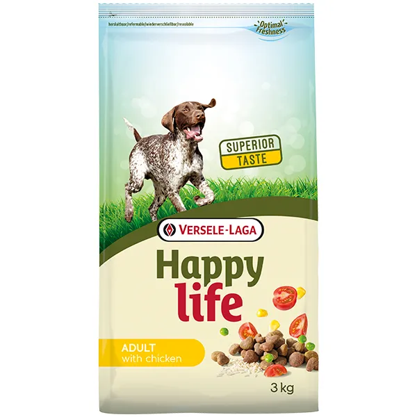 Happy Life Adult with Chicken ХЕППІ ЛАЙФ З КУРКОЮ сухий преміум корм для собак усіх порід — фото 1