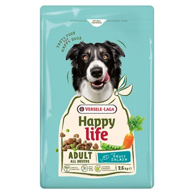 Happy Life Adult with Salmon ХЕППІ ЛАЙФ ЛОСОСЬ сухий преміум корм для собак усіх порід