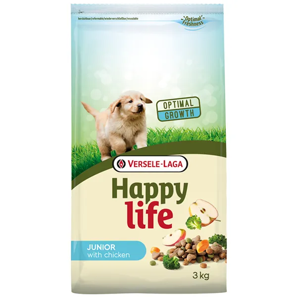 Happy Life Junior with Chicken ХЕППІ ЛАЙФ ДЖУНІОР сухий преміум корм для цуценят всіх порід — фото 1