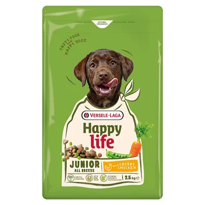 Happy Life Junior with Chicken ХЕППІ ЛАЙФ ДЖУНІОР сухий преміум корм для цуценят усіх порід