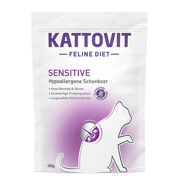 Диетический сухой корм для кошек с пищевой непереносимостью Kattovit Veterinary Sensitive — фото 1