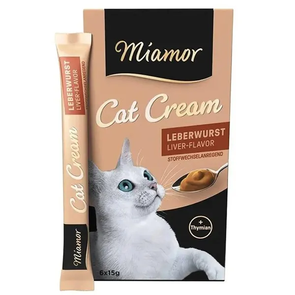Miamor Cream Leberwurst МИАМОР паштет-крем жидкое лакомство для кошек — фото 1