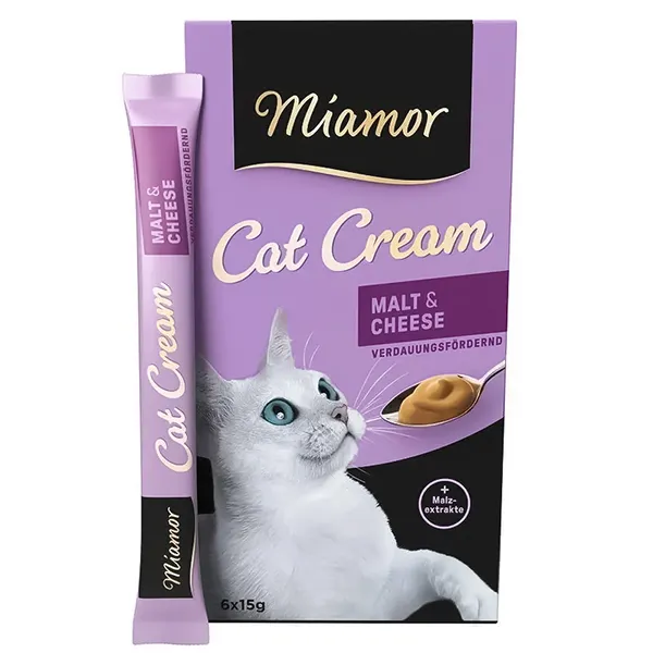 Miamor Cream Malt МИАМОР ВЕРШКИ С СЫРОМ крем жидкое лакомство для кошек — фото 1