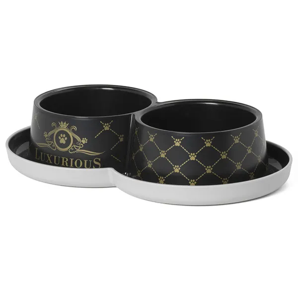 Подвійна миска для котів Moderna Double Trendy Dinner Luxurious, 2х350мл — фото 1
