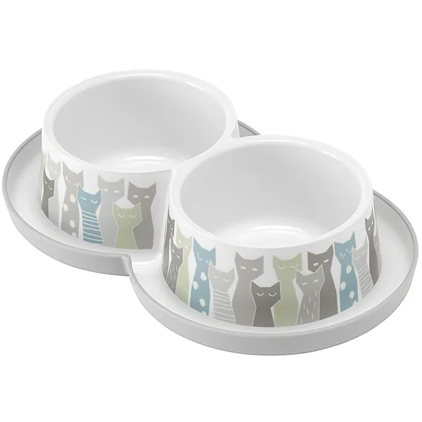 Подвійна миска для котів Moderna Double Trendy Dinner Maasai, 2х350мл — фото 1