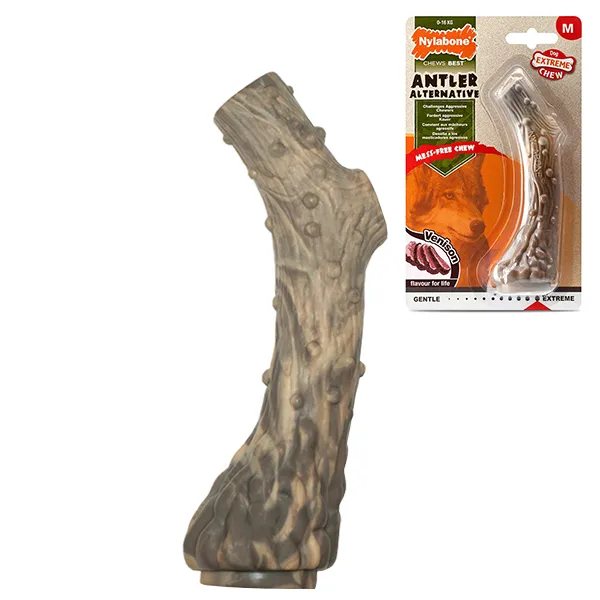 Жевательная игрушка для собак Nylabone Extreme Chew Antler, вкус оленины — фото 1