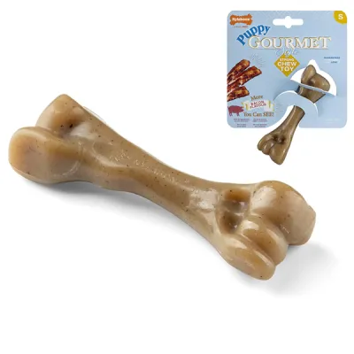 Жевательная игрушка для щенков Nylabone Gourmet Puppy Femur, вкус бекона
