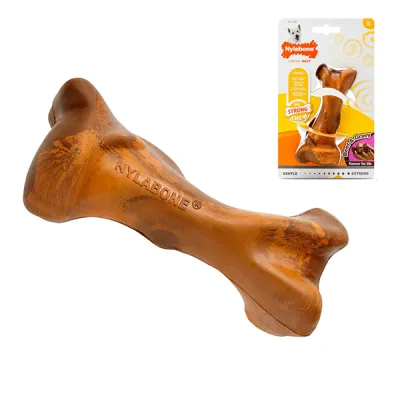 Жевательная игрушка для собак Nylabone Strong Chew Rubber Bone Beef with Gravy