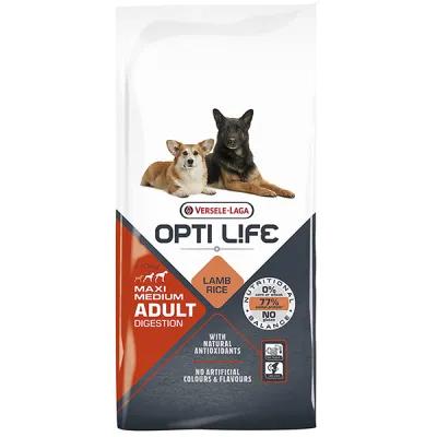 Сухой корм для собак чувствительным пищеварением Opti Life Adult Digestion Medium & Max