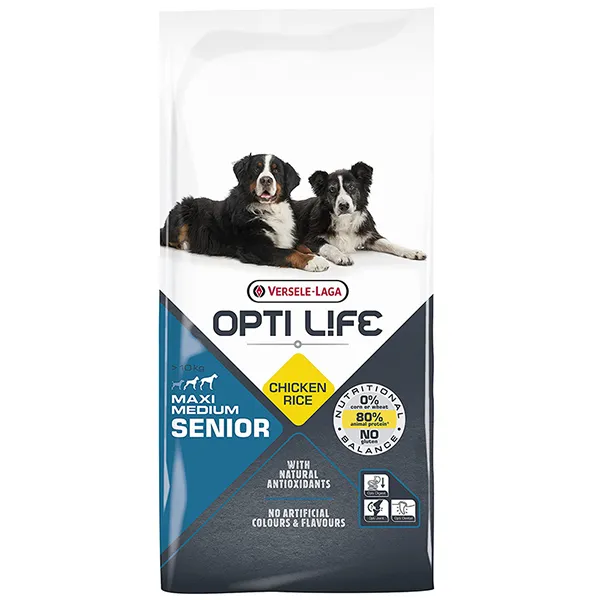 Сухой корм для собак средних и крупных пород Opti Life Senior Medium & Maxi — фото 1