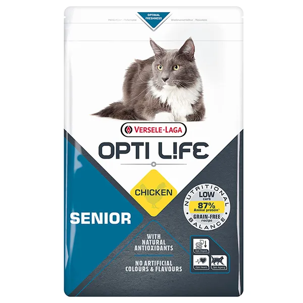 Opti Life Senior ОПТІ ЛАЙФ СЕНЬЙОР беззерновий сухий суперпреміум корм для літніх котів — фото 1