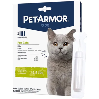 PetArmor Cats ПЕТАРМОР краплі від бліх, кліщів, вошей для котів від 0.68кг, 0.5мл