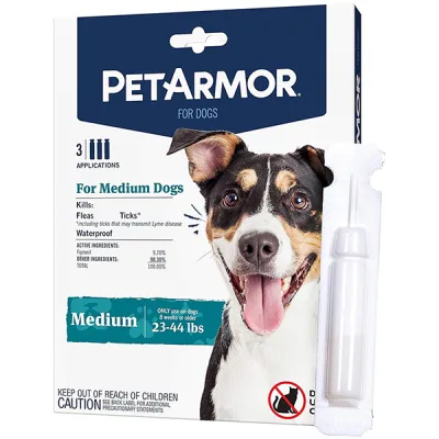 PetArmor Medium ПЕТАРМОР краплі від бліх, кліщів, вошей для собак 10-20кг, 1.34мл