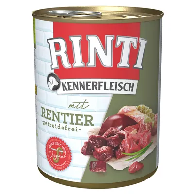 Rinti Kennerfleisch с олениной, беззерновой, влажный корм для собак, Kennerfleisch