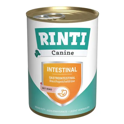 Rinti Canine Veterinary Intestinal корм влажный для собак с заболеваниями ЖКТ и поджелудочной железы, говядина, банка, Rinti Canine Veterinary Intestinal