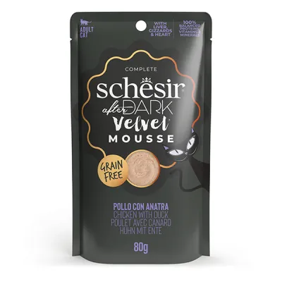 Консервы для кошек Schesir After Dark Chicken With Duck, мусс, пауч 80 г