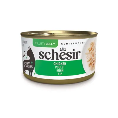Консервы для котов Schesir Chicken, филе курицы в желе, банка 70г