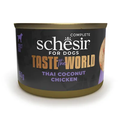 Консервы для собак Шезир курица по-тайски с кокосом в бульоне Schesir Taste the World Chicken Thai Coconut 150г