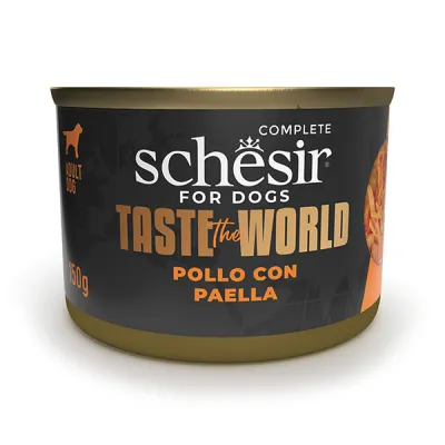 Консервы для собак Шезир курица с паэльей в бульоне Schesir Taste the World Chicken With Paella 150г