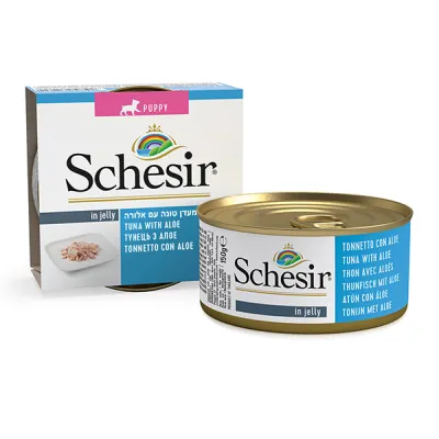 Консервы для щенков Шезир тунец с алоэ в желе Schesir Tuna Aloe Puppy 150г