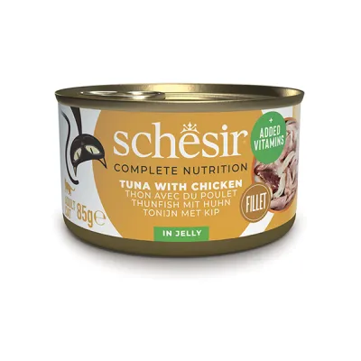 Консервы для котов Шезир тунец с куриным филе в желе Schesir Tuna and Chicken 85г